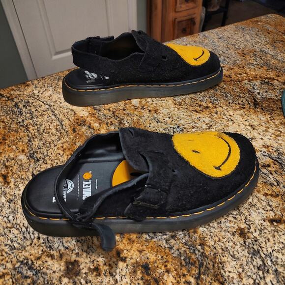 Dr. Martens Jorge Mules Smiley Face Black Mens Sandals Shoes US 12 main image 12